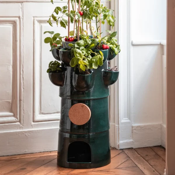 Potager composteur émaillé - Vert foncé
